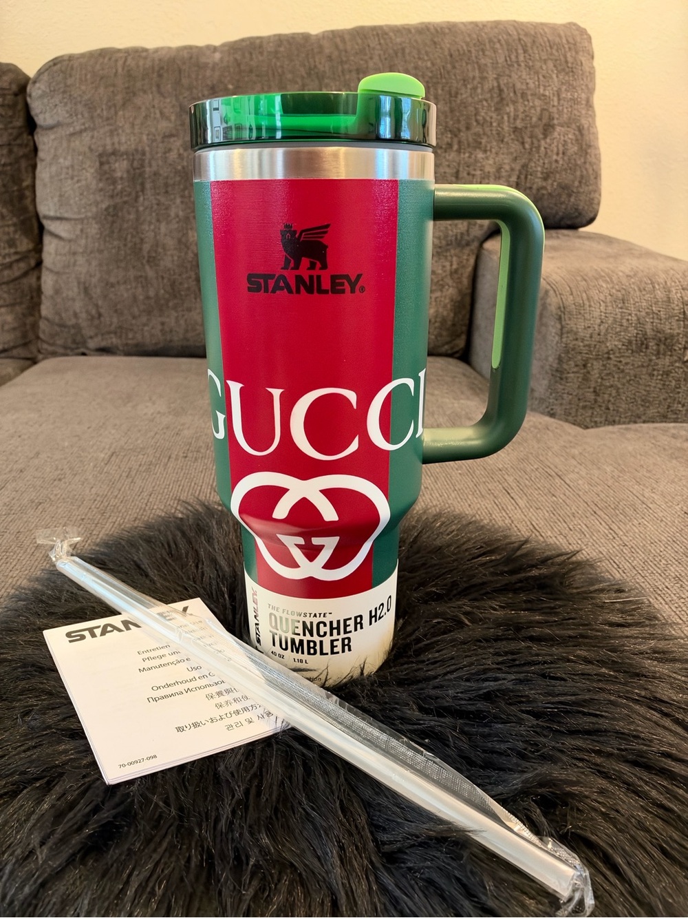 Stanley Travel Tumbler in Green and Red
